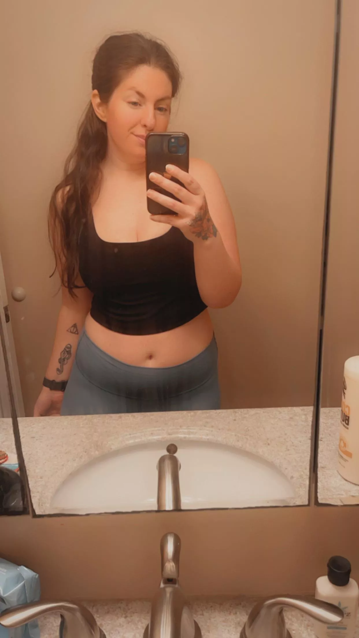 Post peloton and core day selfie. Need a shower and massage asap!! [F] posted by Ivory_Reign