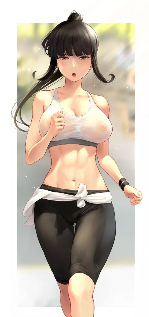 Shiho Nishizumi's Morning Run (Wa/Genryusui) [Girls Und Panzer] by llamanatee