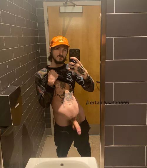 Waiting in the restroom w the door unlocked. 😌 by CertainlySatan666