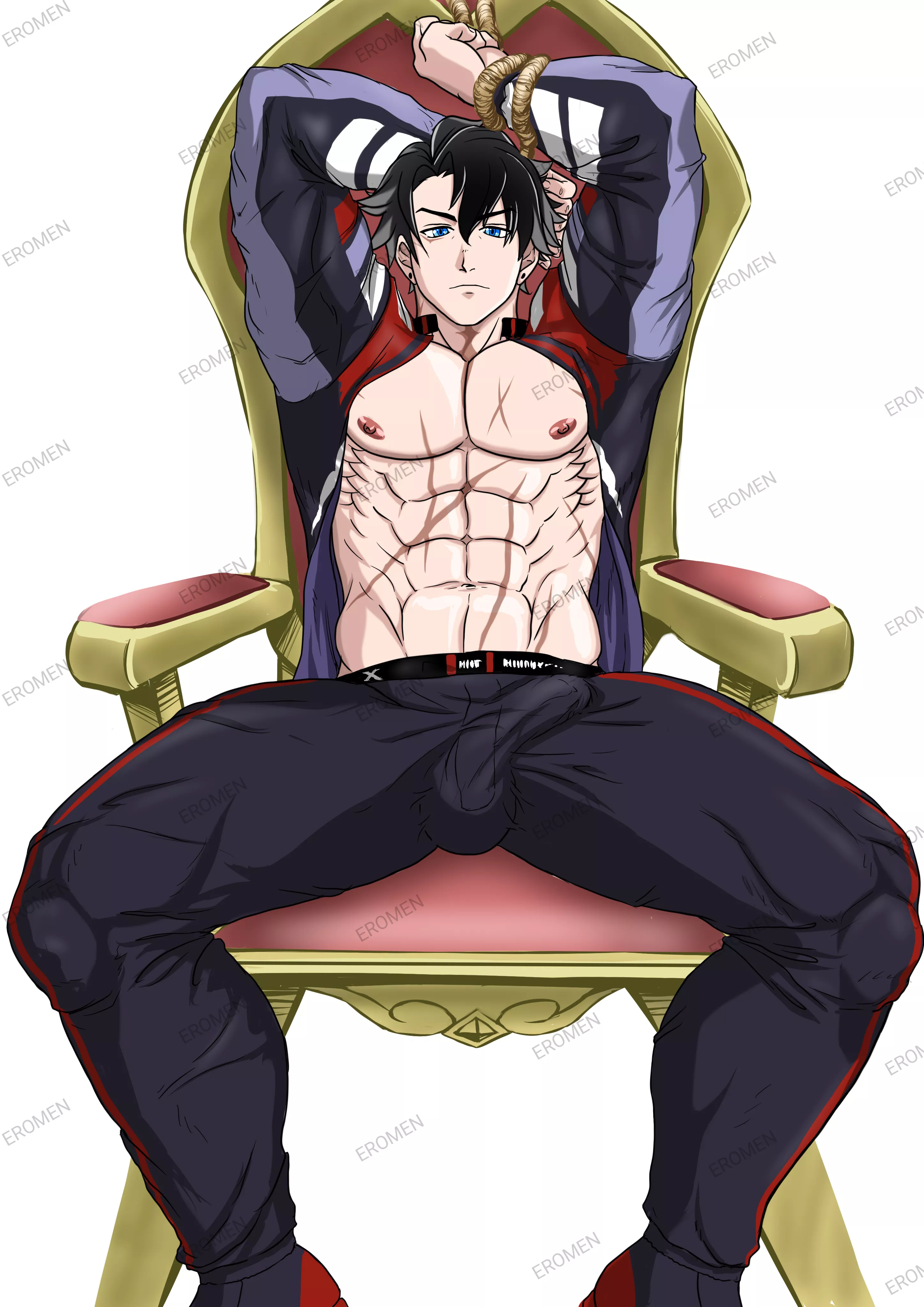 Wriothesley Tied Up (X:@EroMenBara) posted by nobumogu