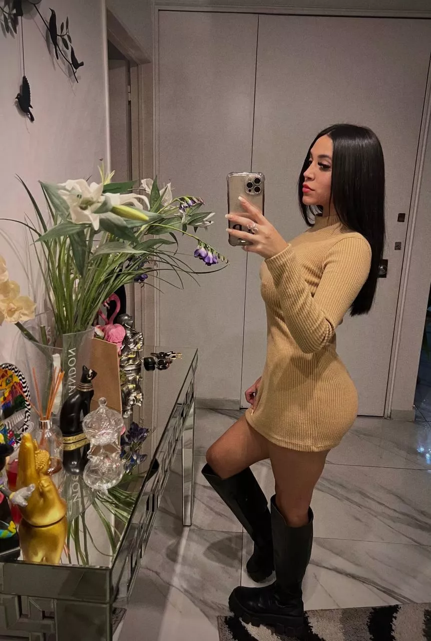 boots and tight dress perfect set for me posted by Charming_Milana