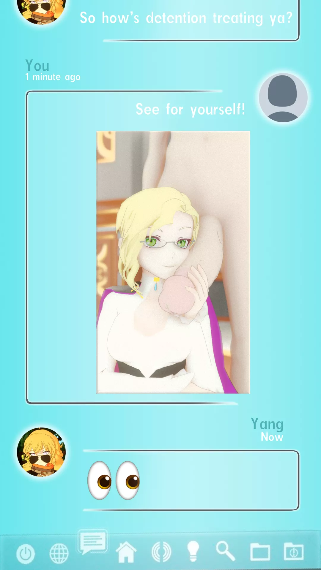 Glynda and her big friend (need help finding source) posted by Drauga_22