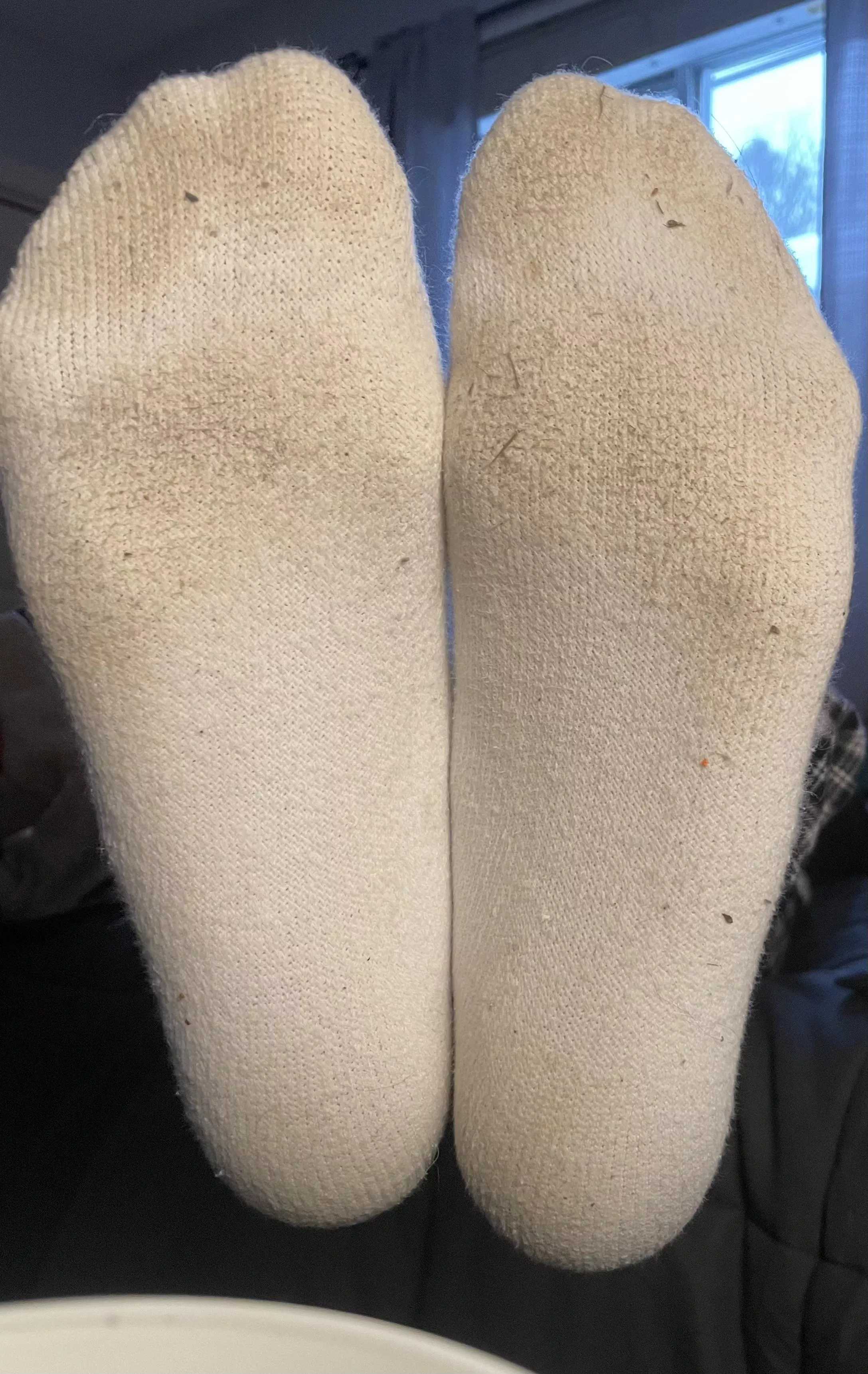 I’ve been wearing these all day can you tell? posted by SoftestSockss