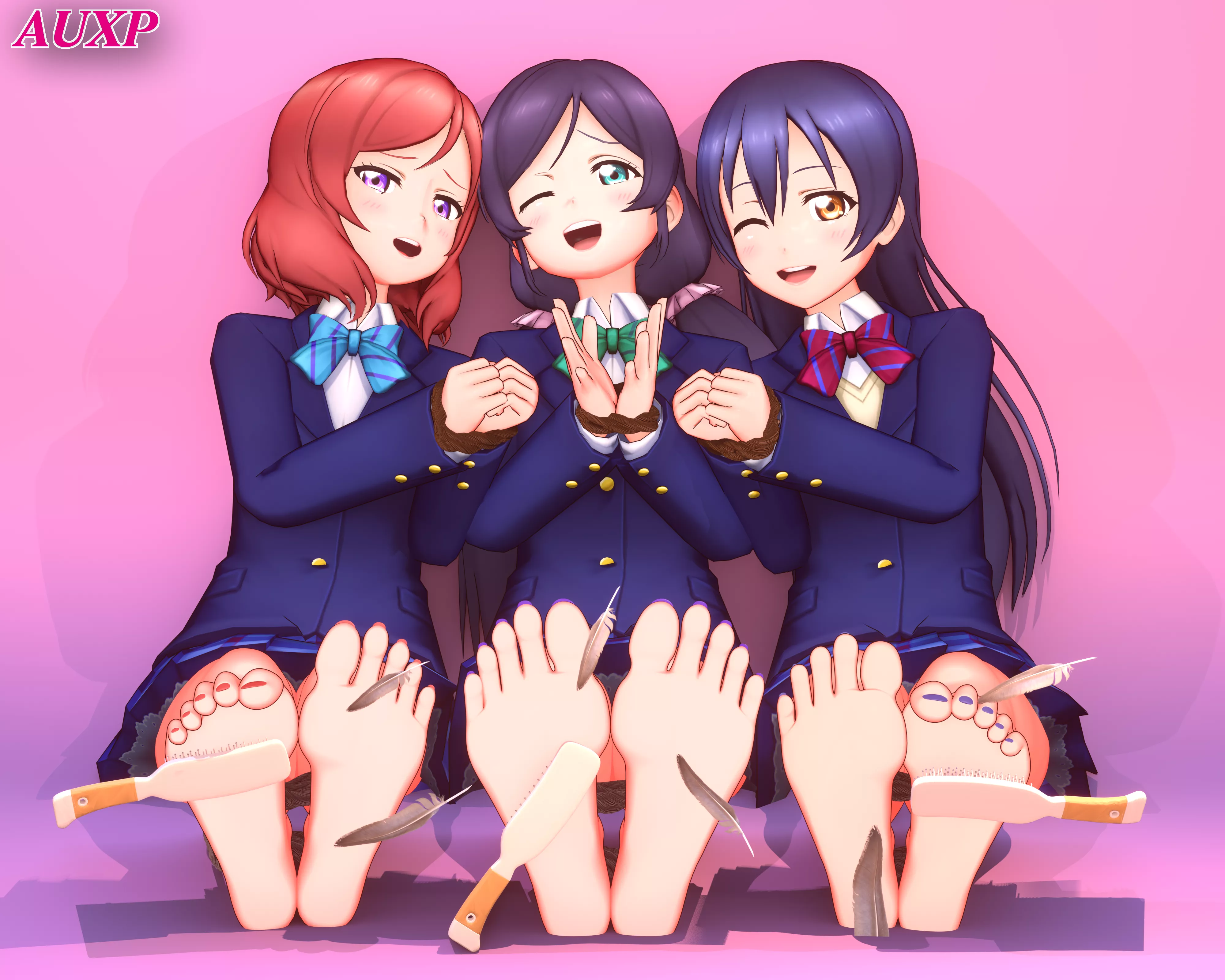 Maki Nishikino, Nozomi Tojo and Umi Sonoda (Love Live!) [Artist: AUXP] posted by ComaOfSouls