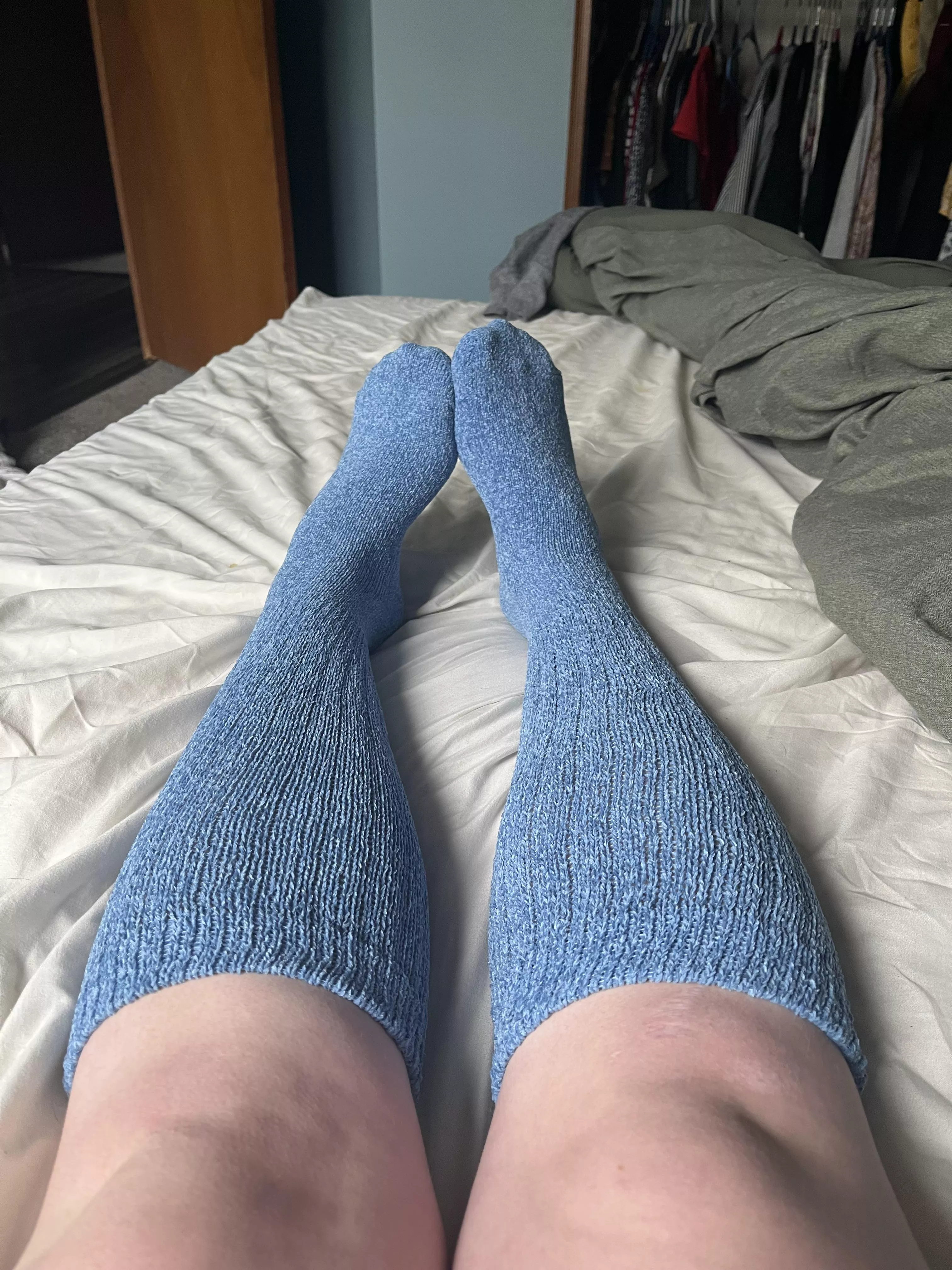 My pedi matches my socks, wanna come take them off to see? ;) [oc] posted by 002rem