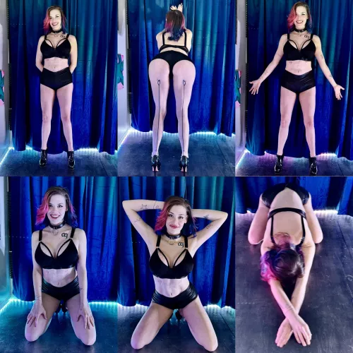 My slave girl poses aren’t perfect, but they make me happy. by gothbbydoll