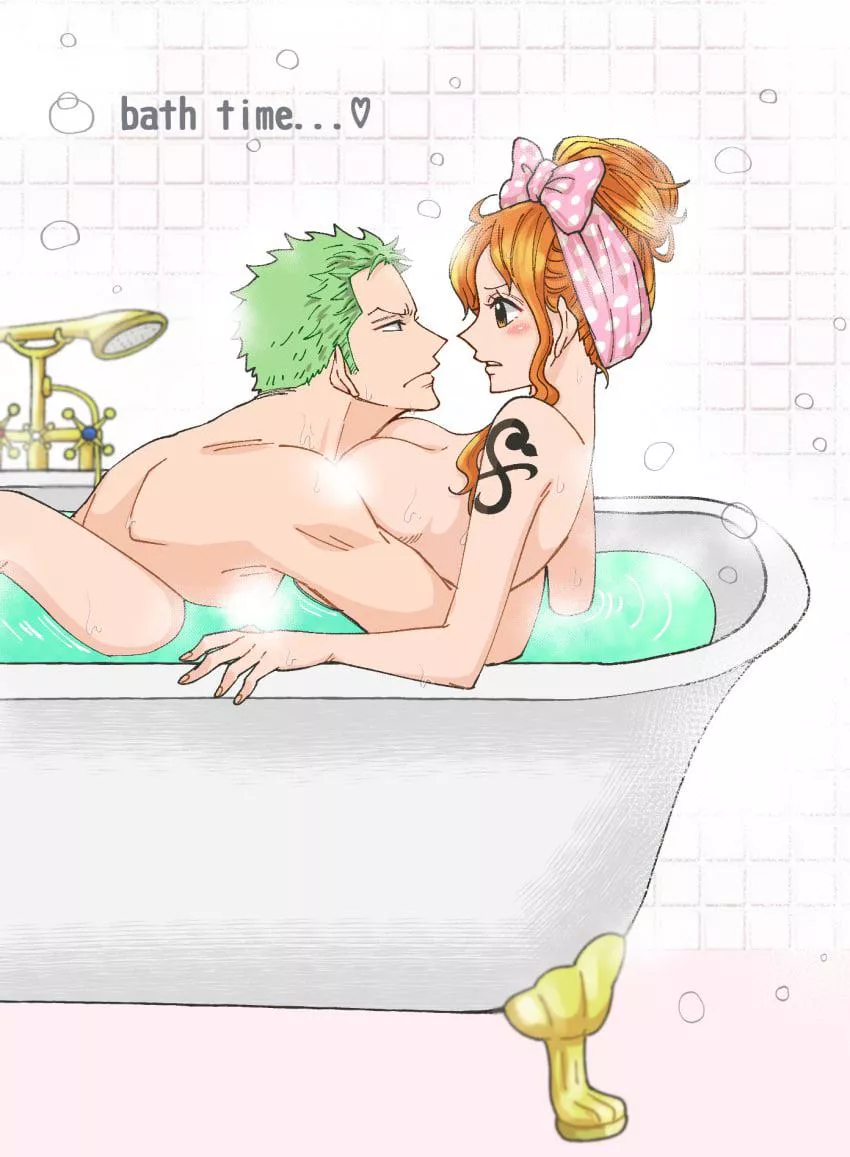 Nami x zoro in the bath posted by Electrical-Beyond622