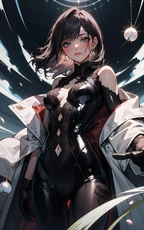 Partial Lace Bodysuit by CheetahSperm18