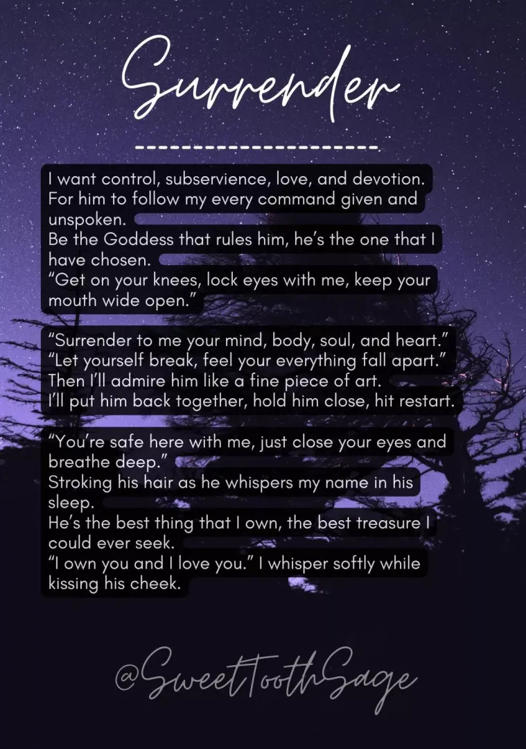Surrender - A poem by SweetToothSage