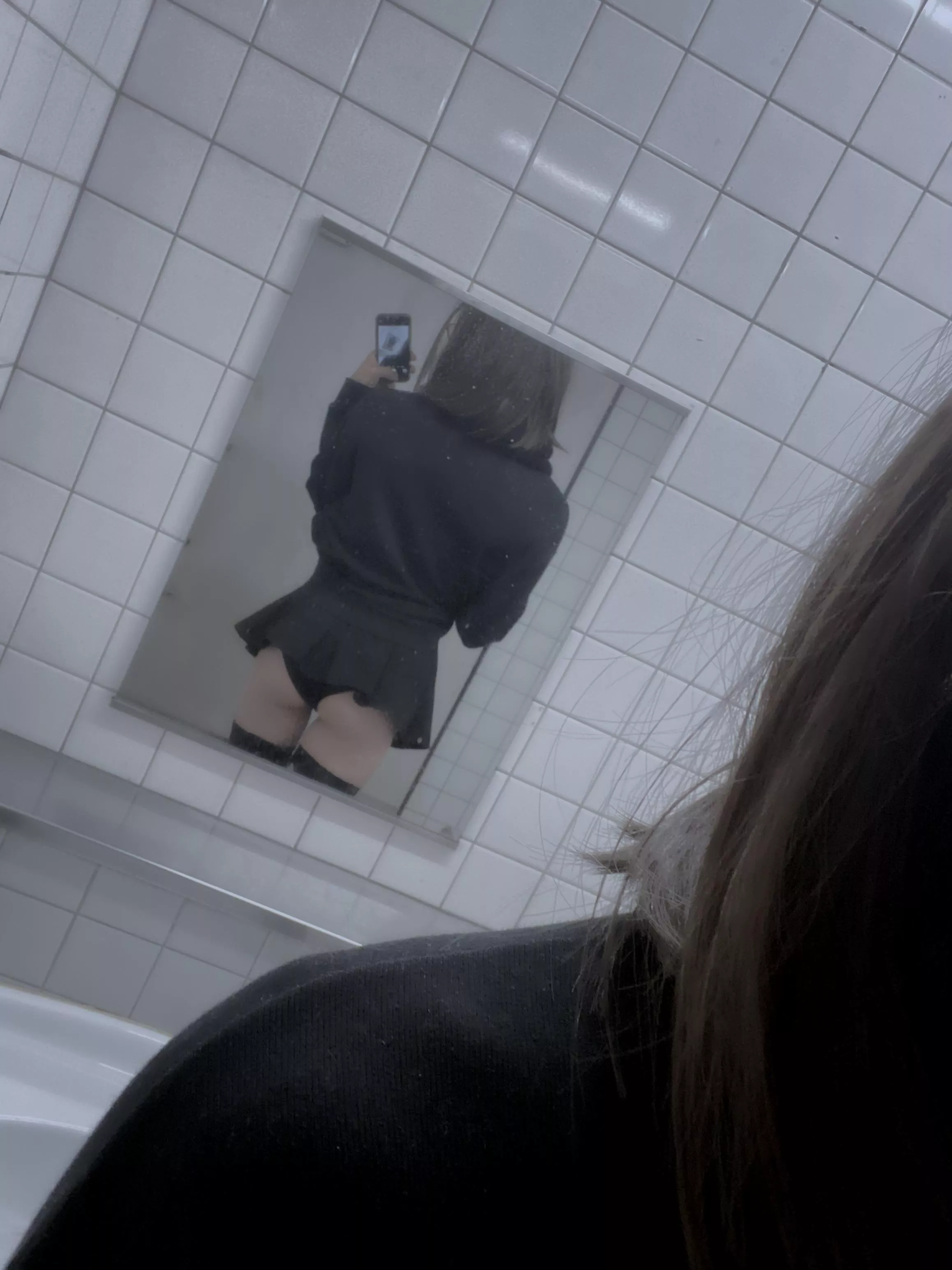 Walked around town with a short skirt, bad idea? 🫢 posted by Emiihirano