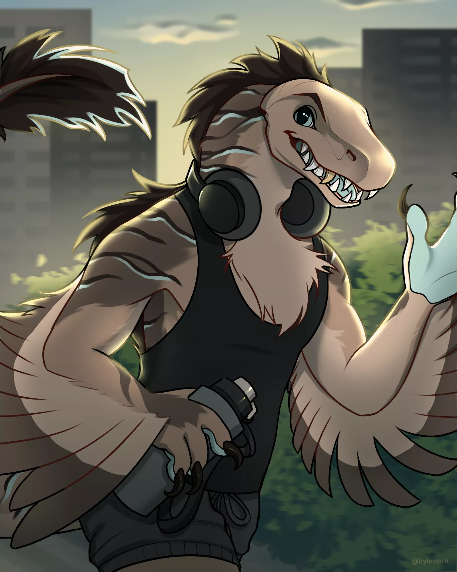 What is the species of your fursona? (art made by me) posted by bylenore