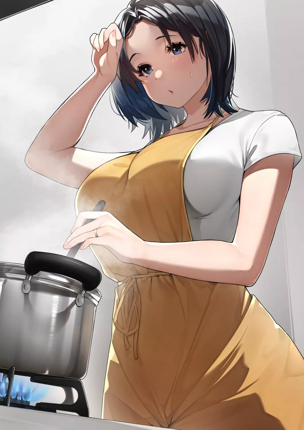 cute milf cooking [original] posted by Zewen_Senpai