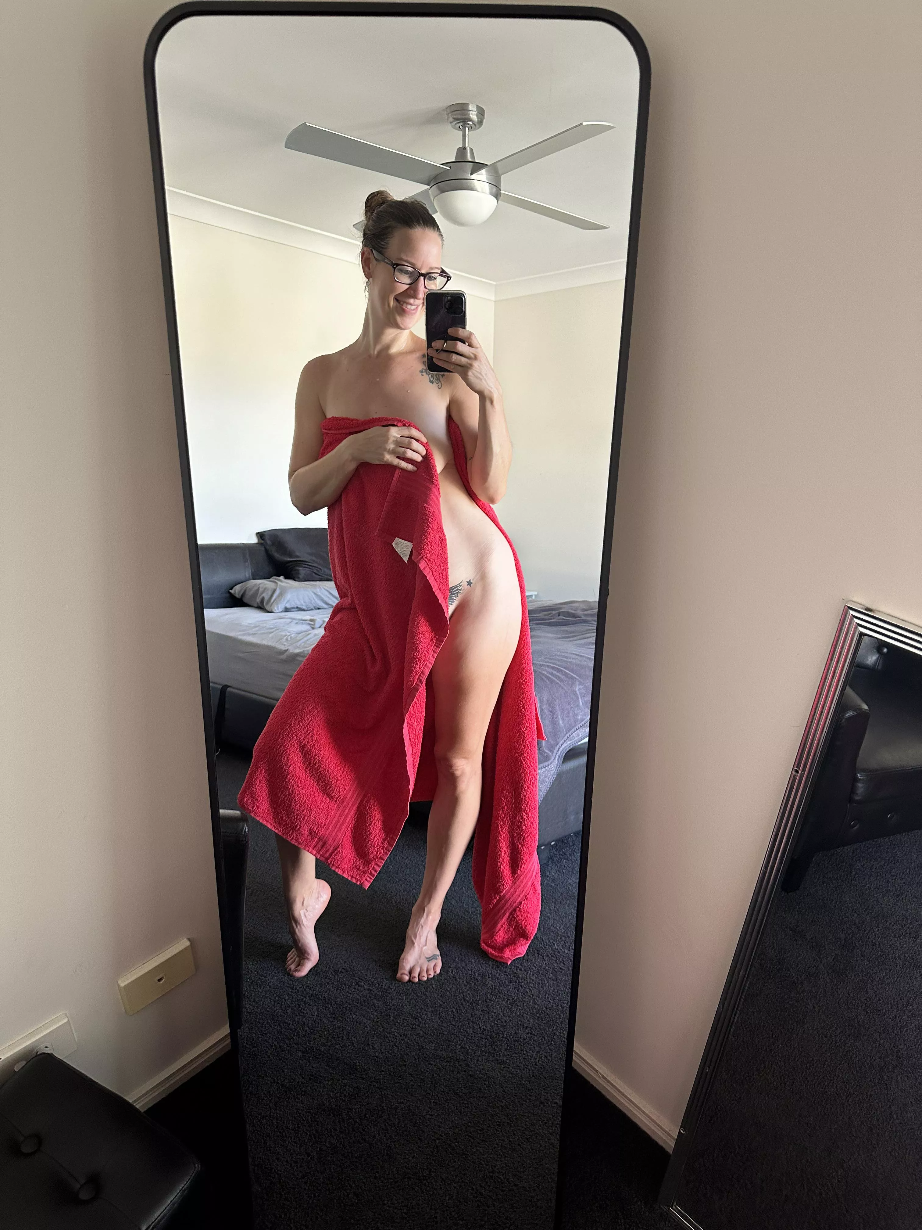 Enough space for someone to hide under my towel… posted by trishaslife