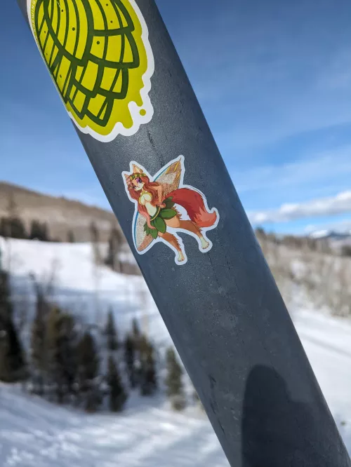 Furry sticker in the wild. by Shade_Silverwing