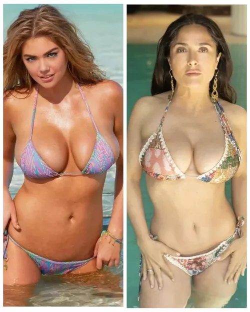 Kate Upton vs Salma Hayek by Quick_Presentation11