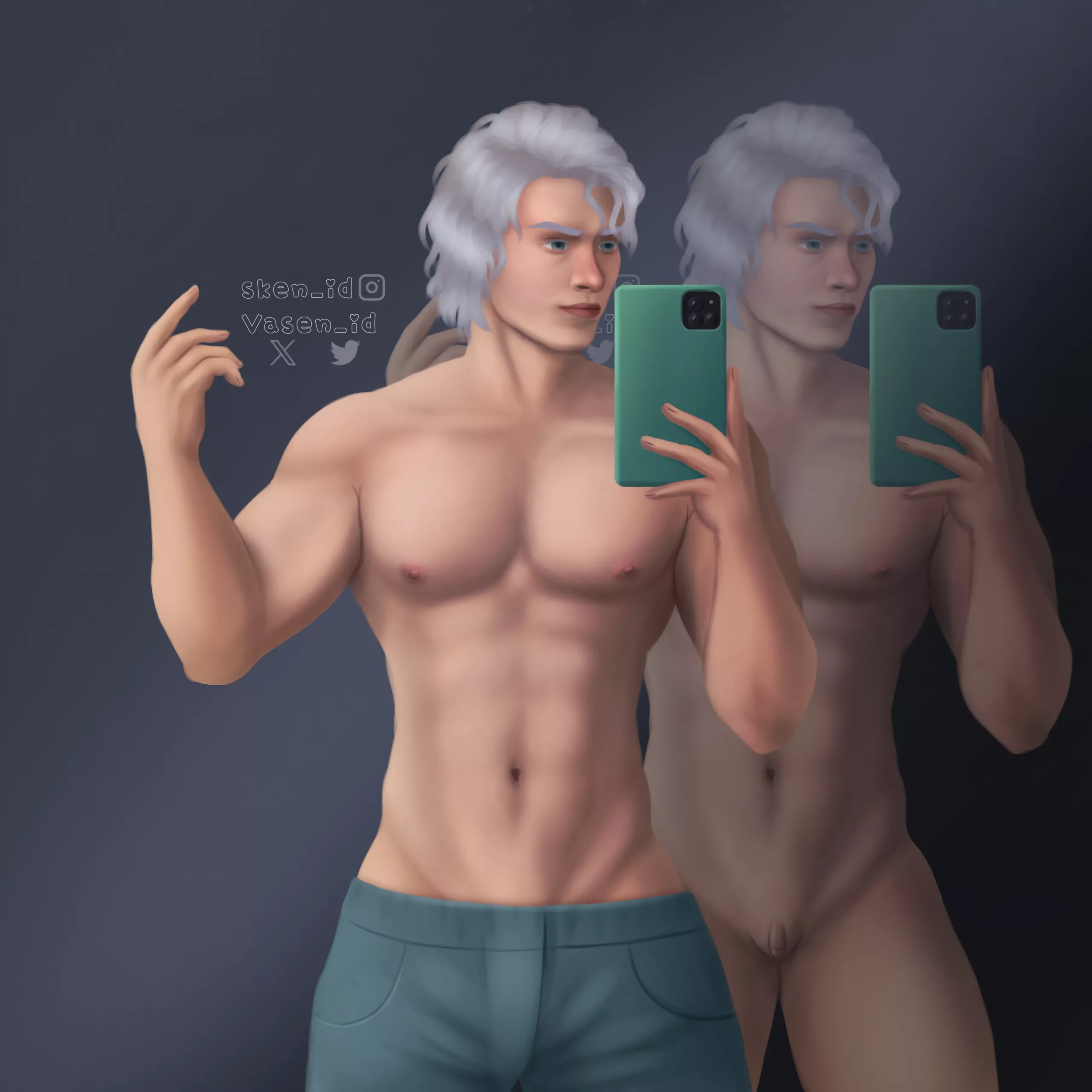 Man with pussy, Twitter/X artist: Vasen_id posted by teoalb