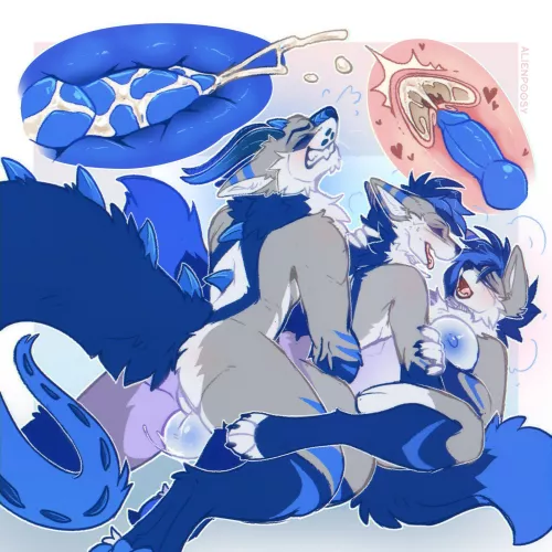 Self Threesome Action [MMF] (Alienpoosy) by 5headedragon