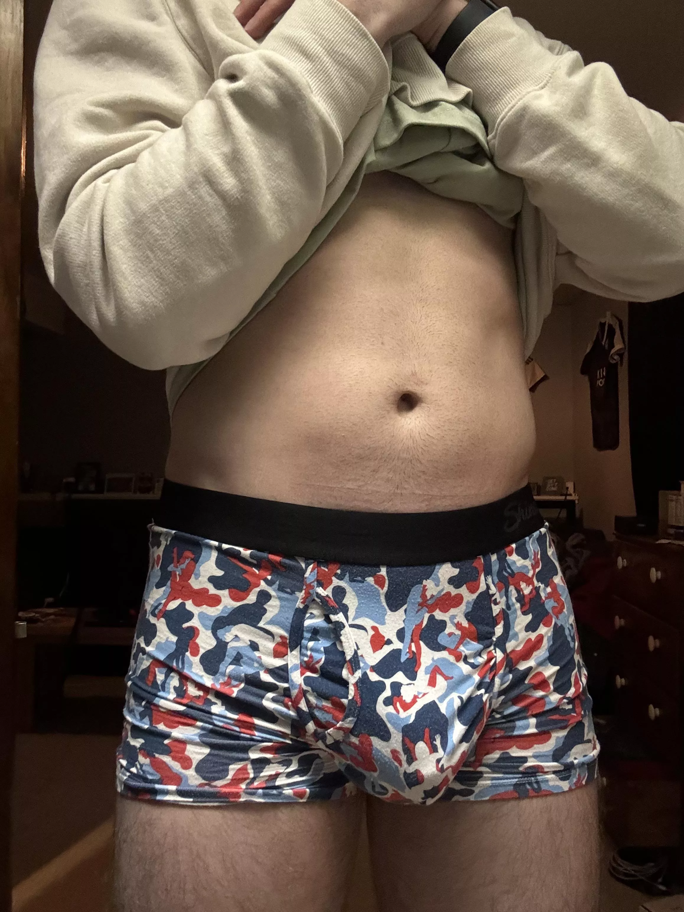 softie in my fav briefs (zoom in on the pattern 😉) posted by didick19