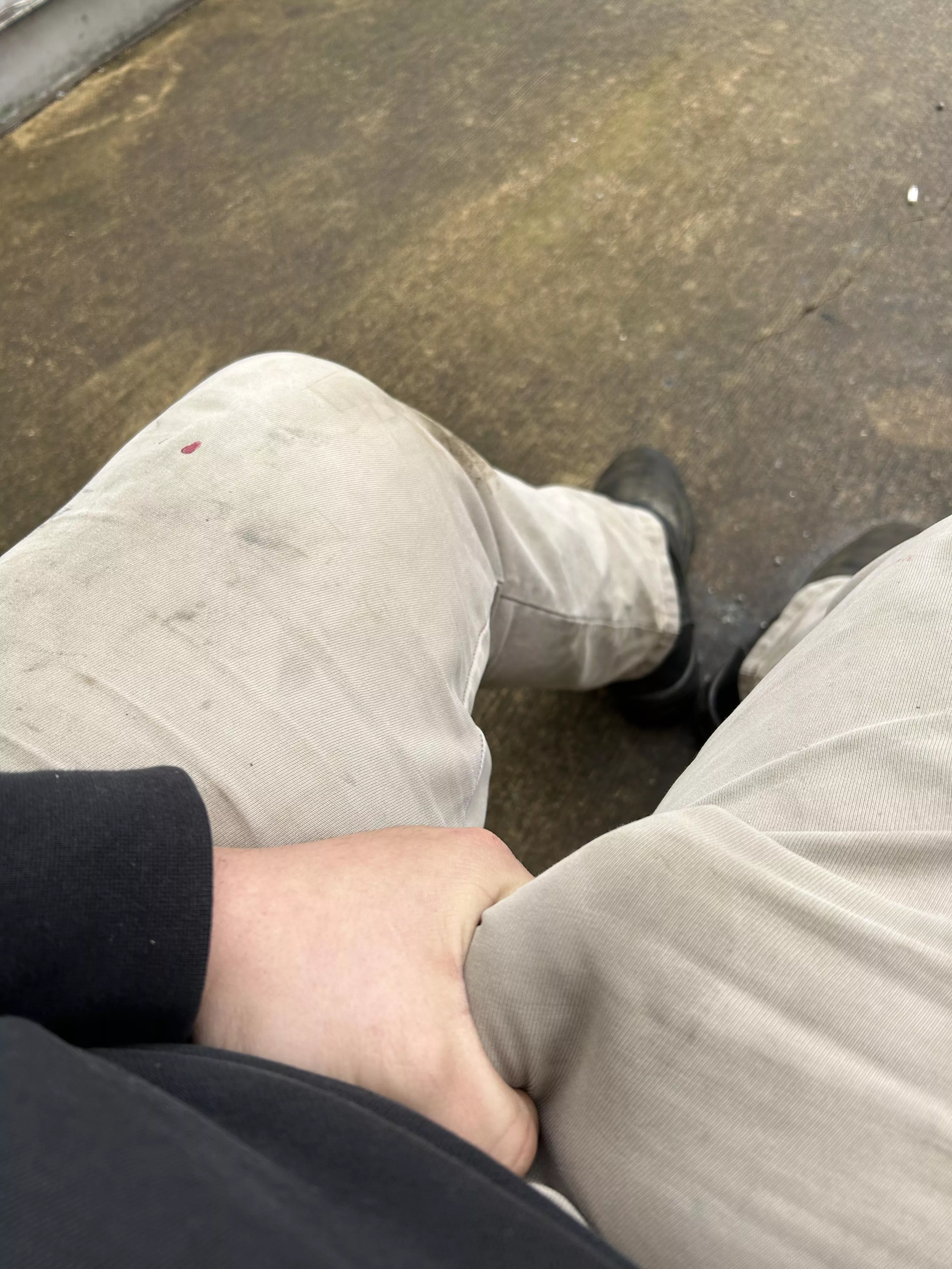 Taking my 10 minute break at work ,forgot to wear boxers today . posted by joeycrack214