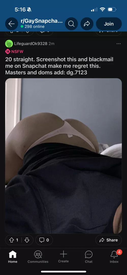 22 Gay boy needing exposed hit him up @ dg.7123 by Valuable-Smell171