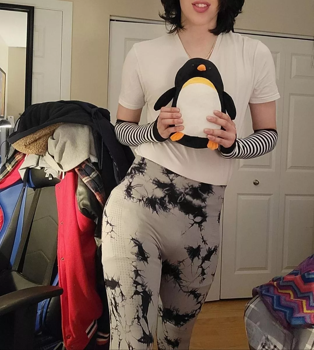 A girl and her penguin. The little guy needs a name though. posted by AltruistGuy