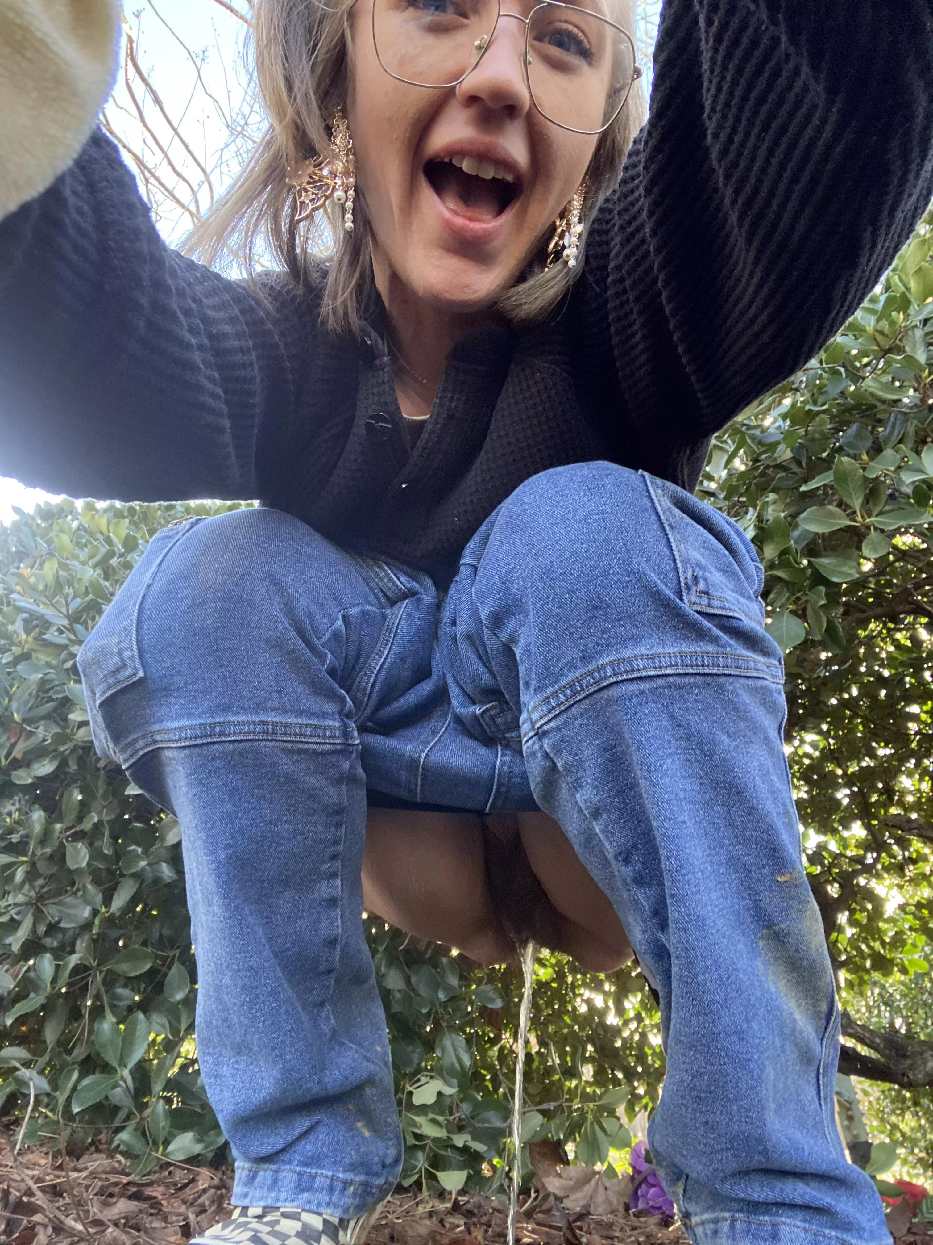 Ahhhh you caught me peeing in public, now what are you going to do.. report me? 😈 posted by SpitInMyMouth420_