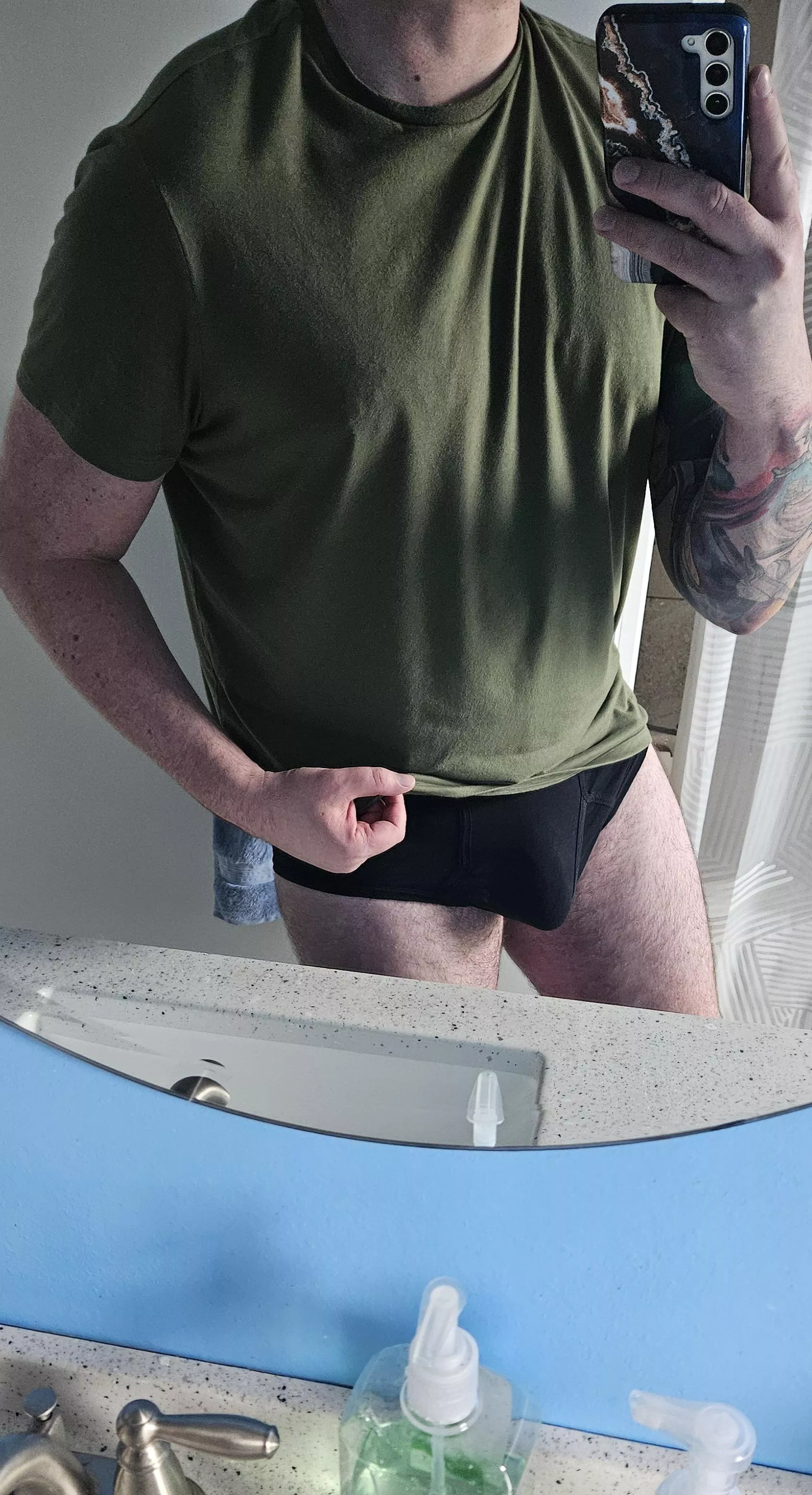 Bulging in my black briefs today. posted by Massive_Ad6903