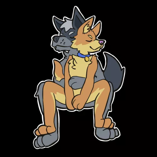 Drawing I did of some fluffy bois :3 by delerious_dingo