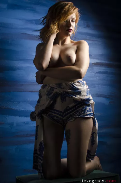 Keli on the blue wall by SteveGracyPhoto