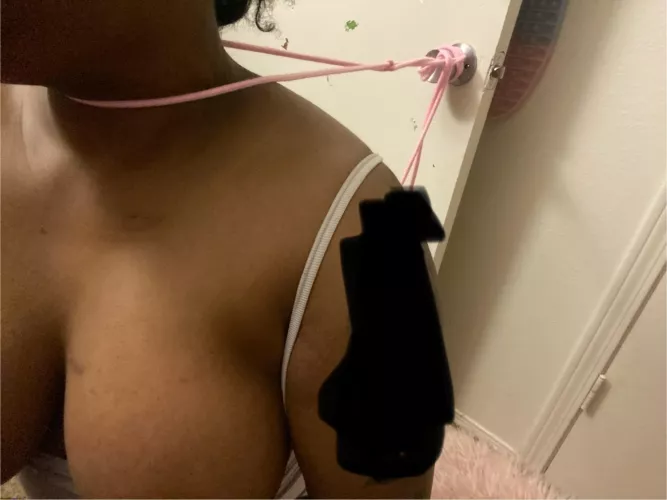 Little negro choking herself like she deserves by KempersPlaything