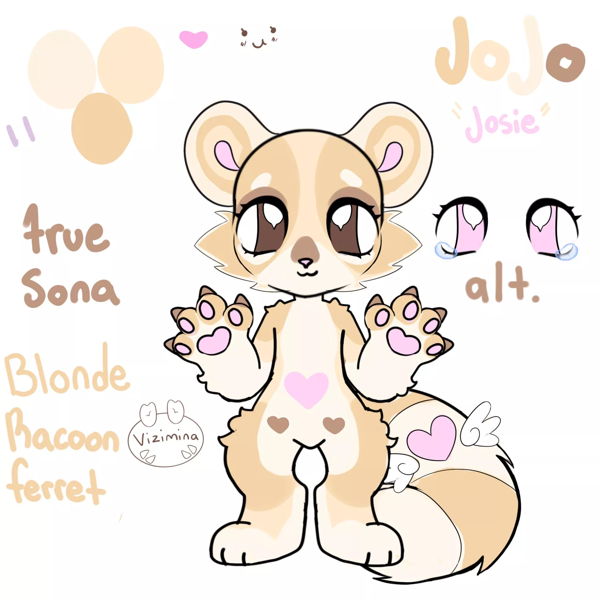 My truesona is a blonde raccoon ferret, what’s yours? ( ̳• ·̫ • ̳) posted by Blonde_sugar_sweets