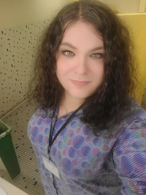 Office bathroom selfie by ms_phoenix89