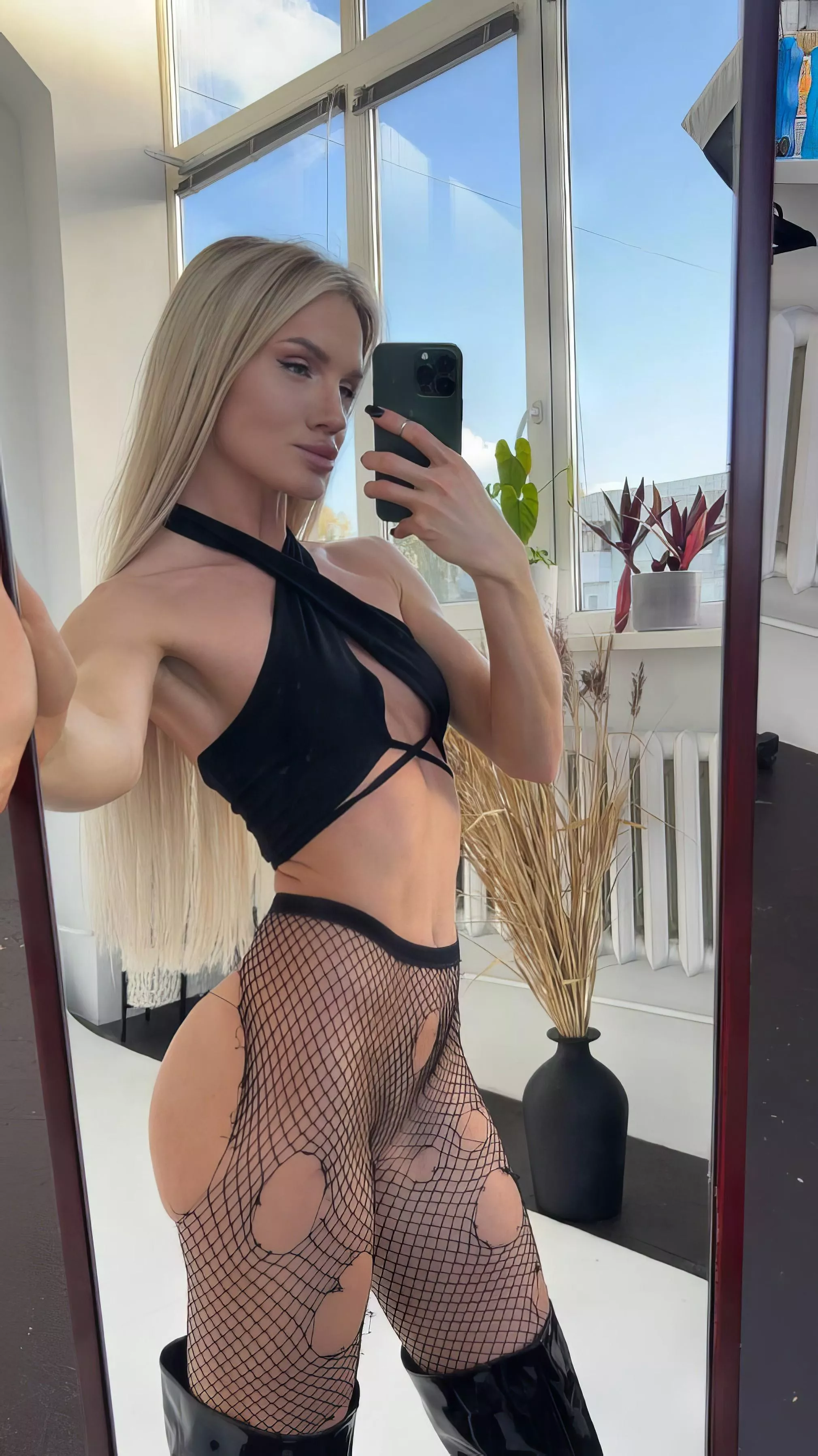 somehow i feel more slutty in this fishnets than i do when i'm naked... posted by white__pony