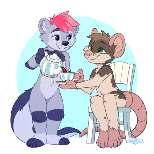 Tea time ☕ (art by me) by FoolKool