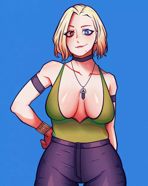 The old lady is happy [OC] by Arick4everr