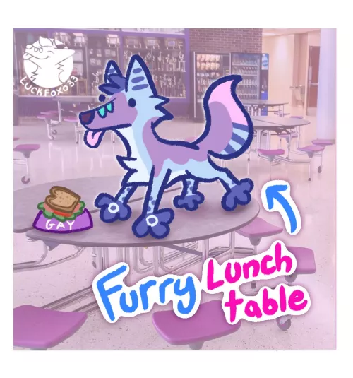 Would you sit with him? 🥪 (@LuckFoxo33) by LuckFoxo33