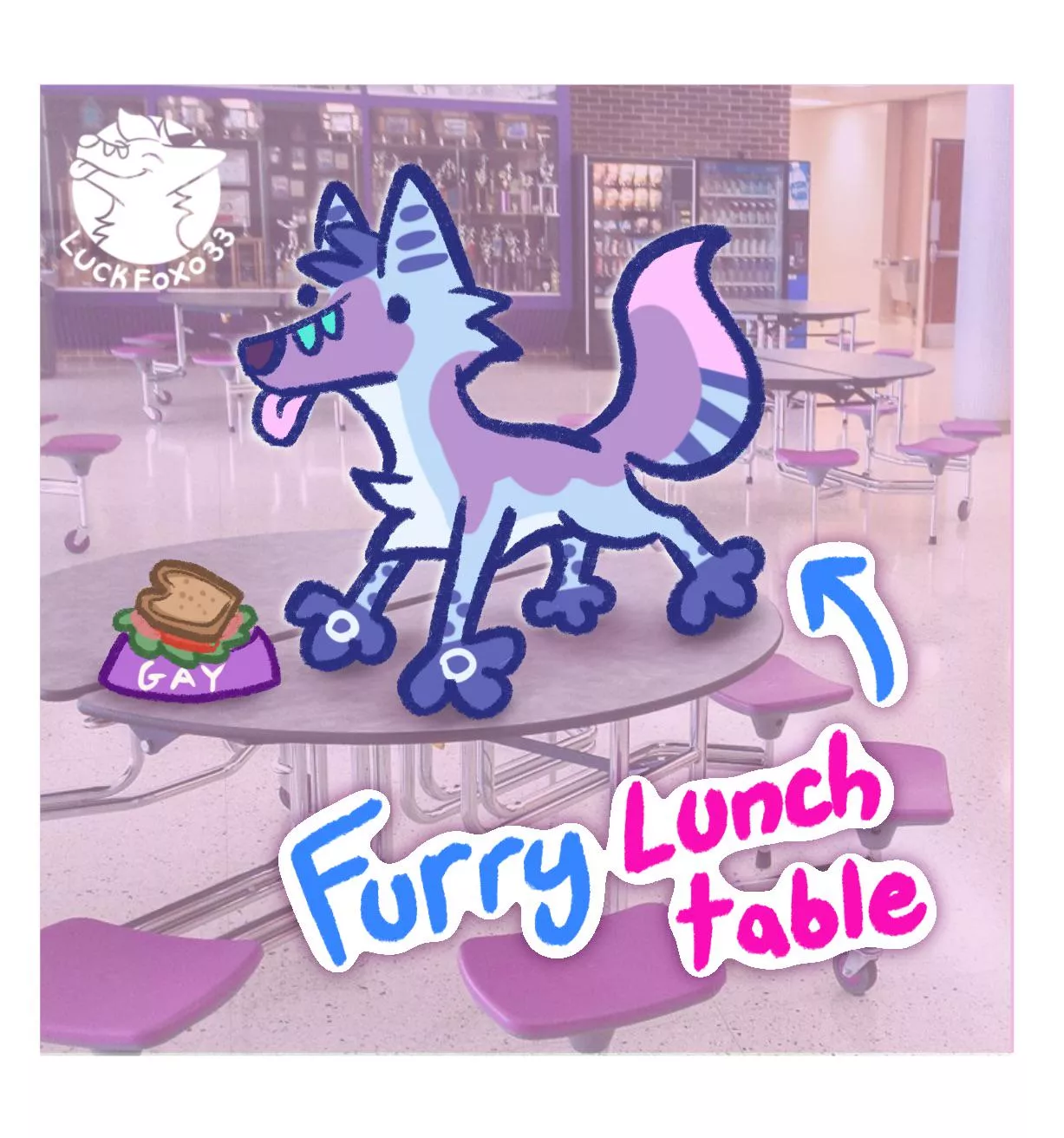 Would you sit with him? 🥪 (@LuckFoxo33) posted by LuckFoxo33