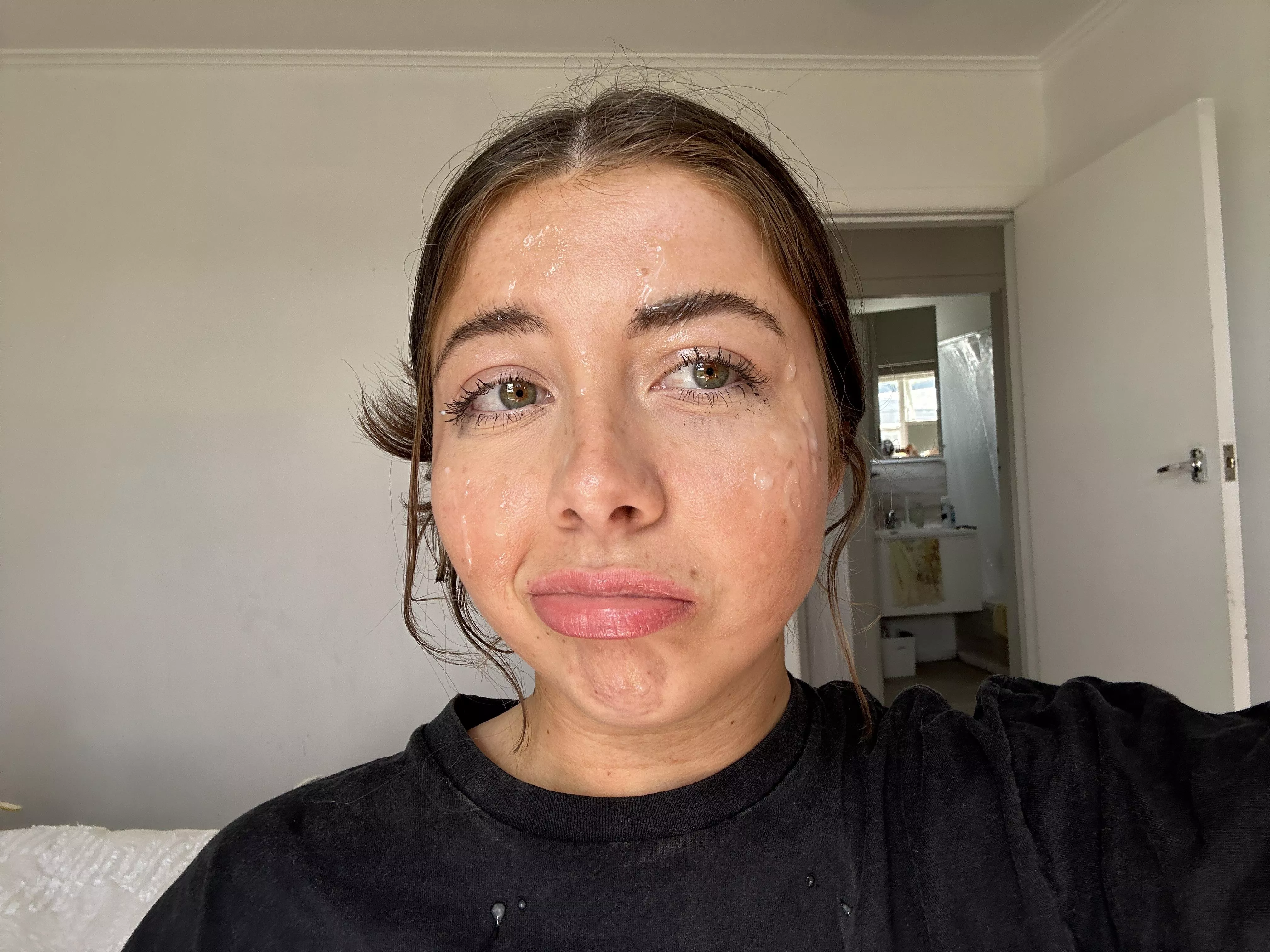 Big load on my face before class F18 posted by Travel_Mindless