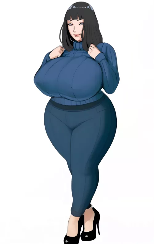 Hinata busty office lady by Gold_Attempt241