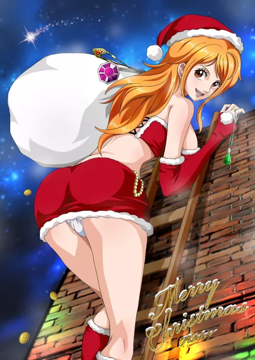 What would you ask Nami as the Santa Claus? She fulfill all of your wishes ❤️‍🔥 by Prize_Dull
