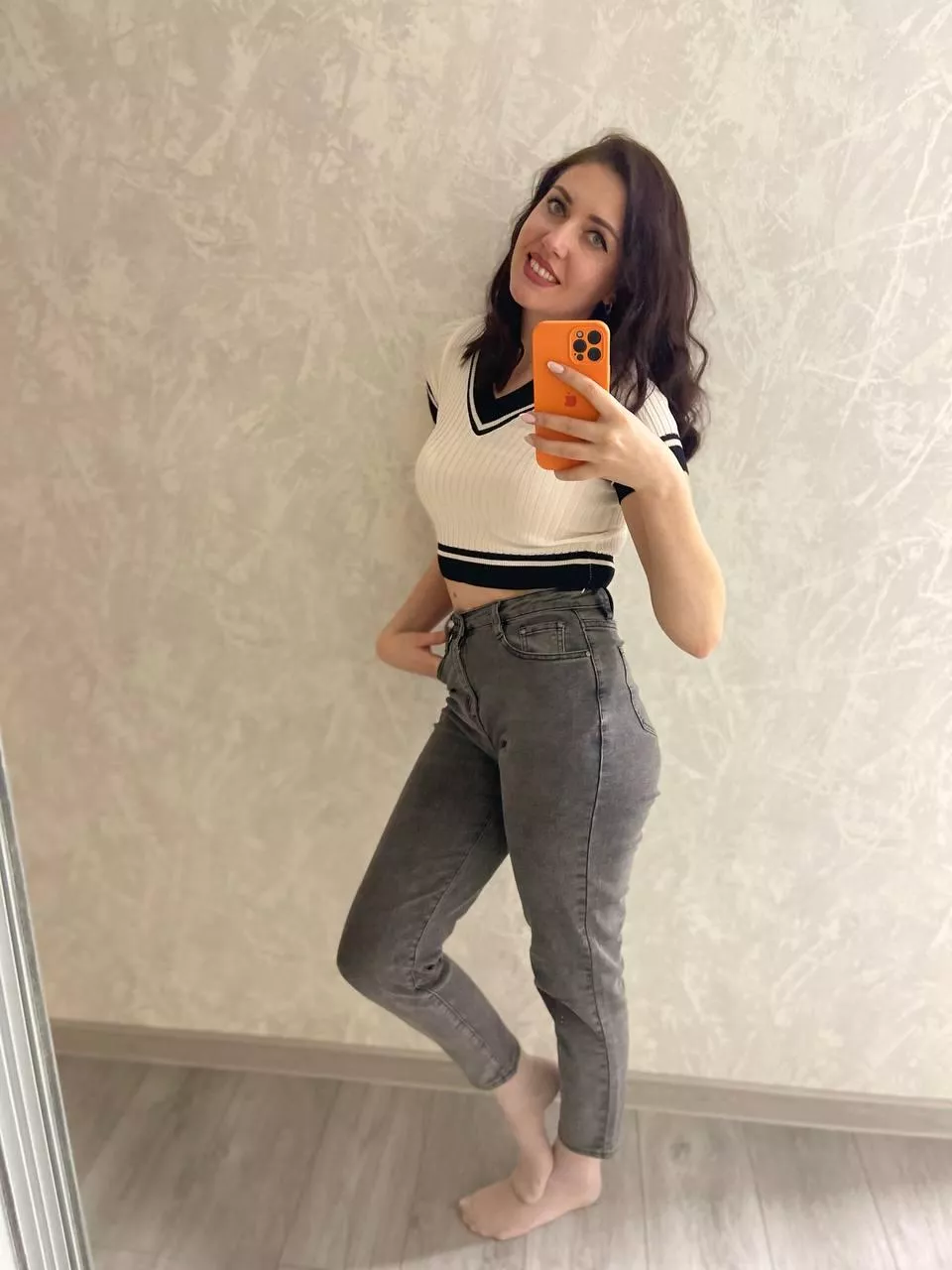 A happy girl looks exactly like this in the mirror...😅 posted by mariy_love