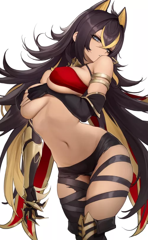 Dehya's curvy body by xSaviour_N