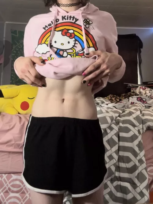 Good morning cuties 🎀 Here’s my cute lil tummy to start your day off 😘🩵 by SadBoyAlex88