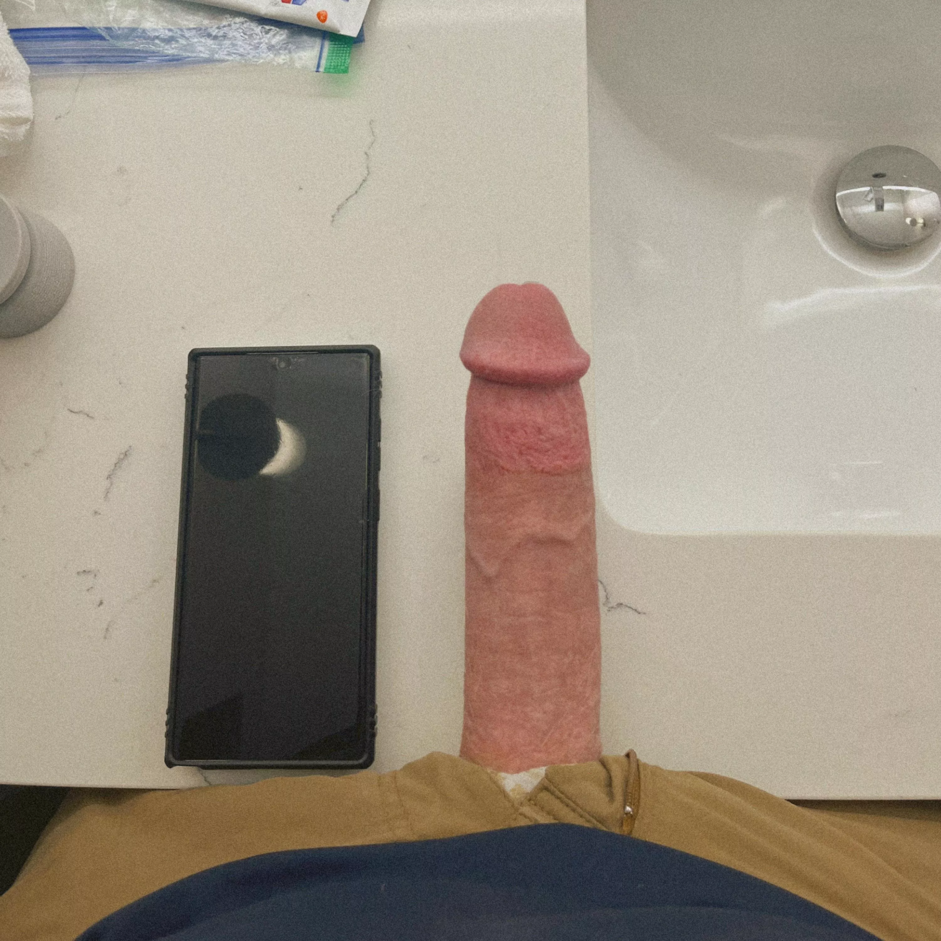 How does my cock look next to my S23 Ultra? posted by BearHomie_MS