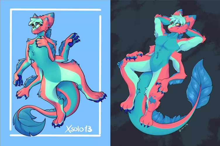 I redrew one of my first artworks I posted on here two years ago :3 by Xsolo13