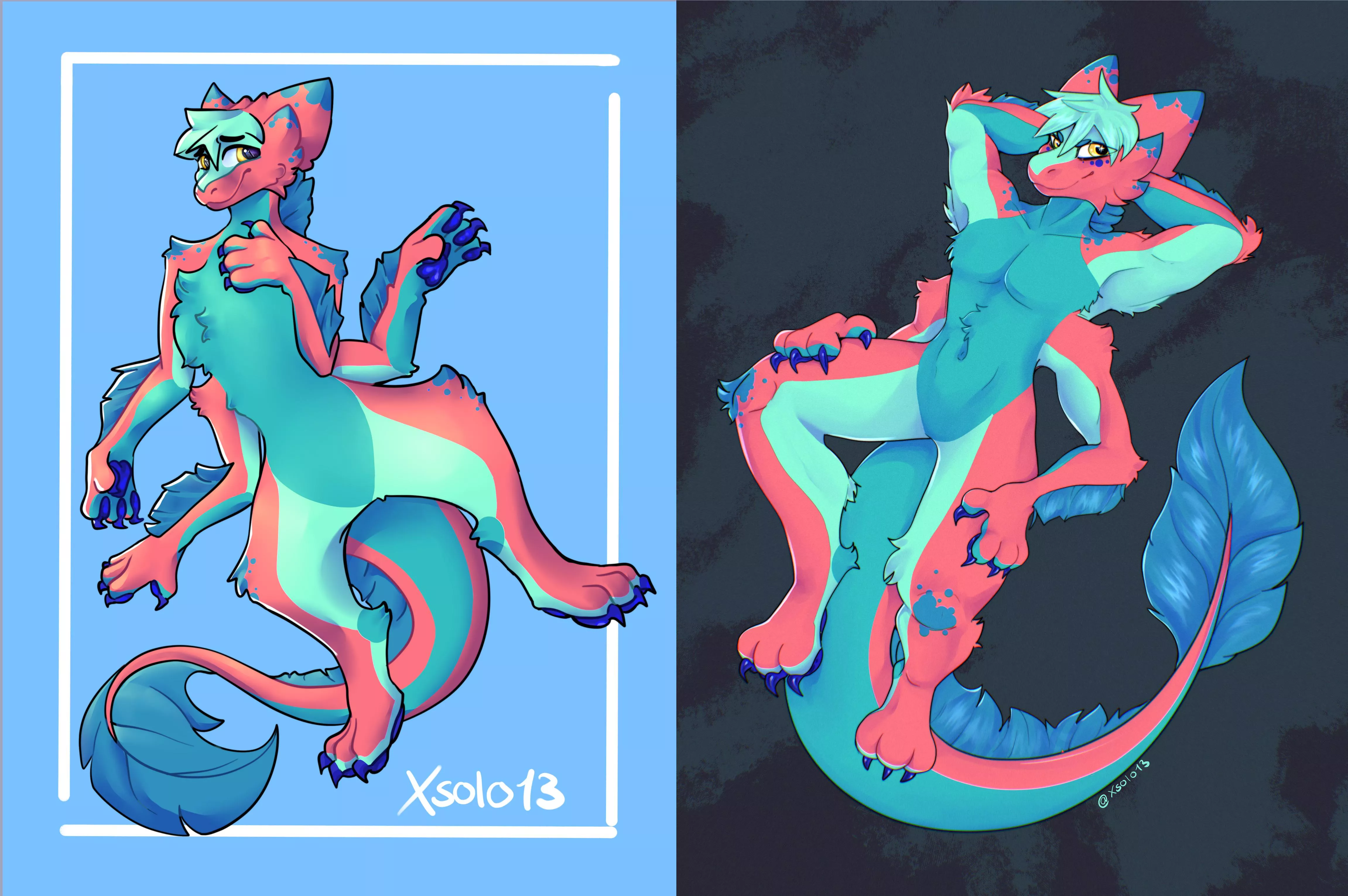 I redrew one of my first artworks I posted on here two years ago :3 posted by Xsolo13