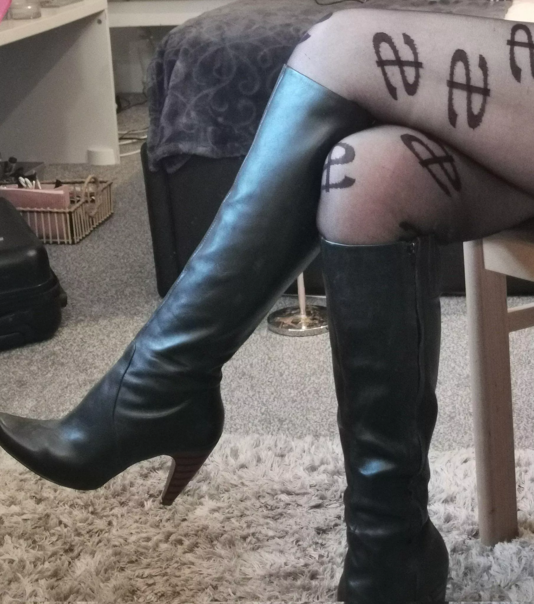 I should make You Shoot Your Pathetic Little Loser Load All over My Boots, Just so i can make you Lick it Up, while Your Licking My Boots Clean. posted by GoddessForteBlonde