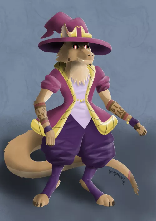 I tried drawing my fursona in a new style.Not the best results, but I'm relatively proud. by Garyslaw