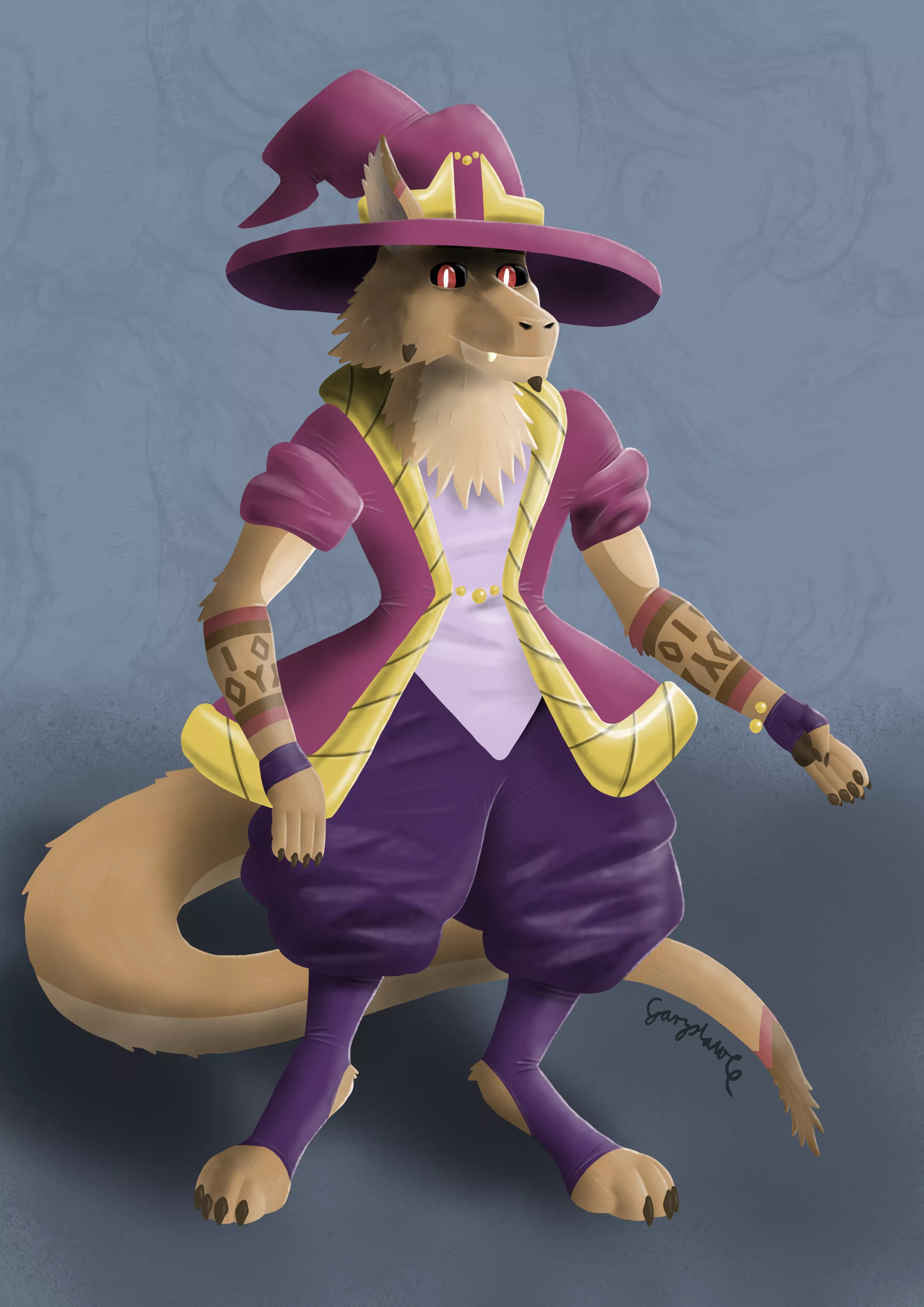 I tried drawing my fursona in a new style.Not the best results, but I'm relatively proud. posted by Garyslaw