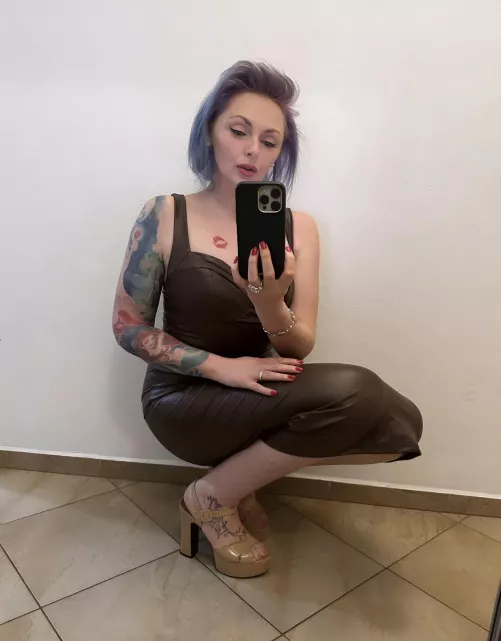 My heels and dress are perfect combo by theinkedsiren1